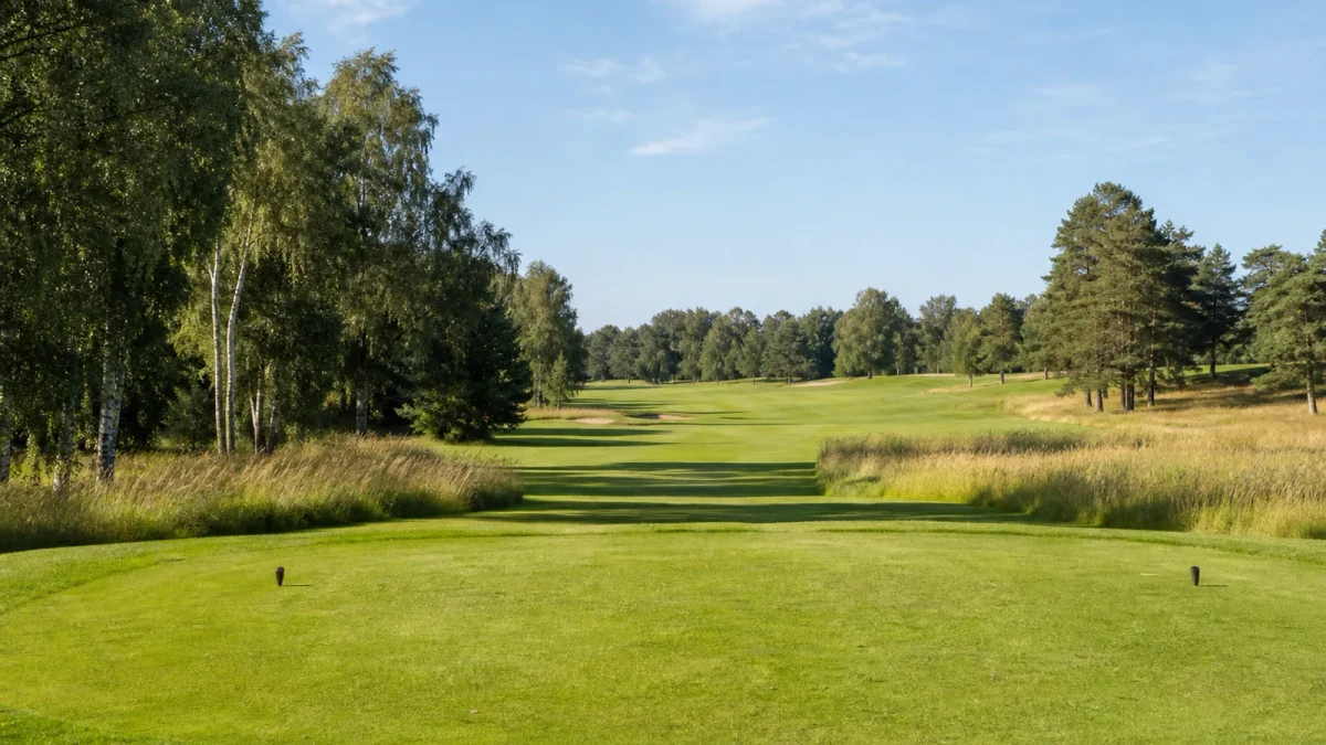 Golfare på Holms Golfklubbs 18-hålsbana i Halmstad