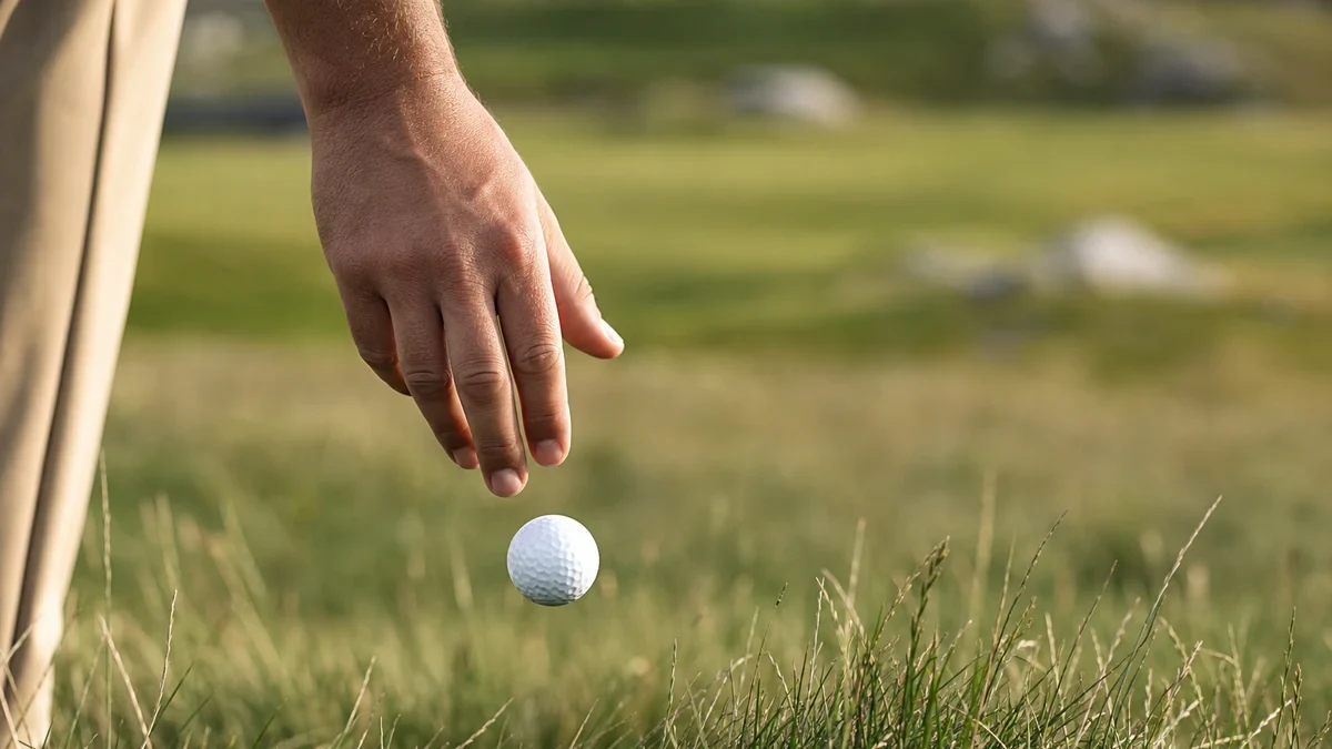 Dropp i golf: så gör du utan att spela från fel plats illustrerad med golfmotiv