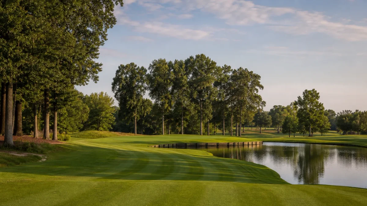 Golfspelare på en grönskande golfbana i Memphis